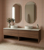 Infinity Short Wall Hung Vanity 1510 - 1790 mm, Open Shelf - Optional Stone Bench Top