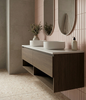 Infinity Short Wall Hung Vanity 1510 - 1790 mm, Open Shelf - Optional Stone Bench Top