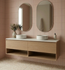 Infinity Short Wall Hung Vanity 1510 - 1790 mm, Open Shelf - Optional Stone Bench Top