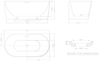 Venus Freestanding Back to Wall Bathtub 1300mm Gloss White