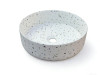 Sasso 36 Counter-top Round Basin - White Terrazzo