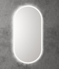 Aulic Beau monde oval 450*900mm Led Mirror with -Matt White Framed