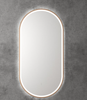 Aulic Beau monde oval 450*900mm Led Mirror with - Brushed Bronze Framed
