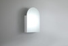 Olivia PVC Shaving Cabinet Single Door with Arch Mirror 600*900*155 Matt white