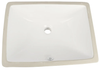 Undermount Square460x330x175 Gloss White Ceramic Basin With Overflow
