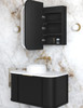 Newport Led Black Oak Shaving Cabinet 900(W)x750(H) 