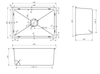 SUPER DEEP - CUBE 60 Litre UNDERMOUNT or DROP IN SINK  Gun Metal 
