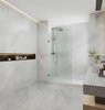 Frameless Arch Fluted Fixed Panel Shower Screen Glass 700 mm 900mm & 1000mm