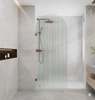 Frameless Arch Fluted Fixed Panel Shower Screen Glass 700 mm 900mm & 1000mm