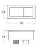 Square Press Button Brushed Copper 