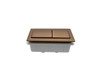 Square Press Button Brushed Copper 
