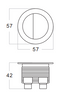 Round Press Button Brushed Copper