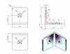 Wall Brackets for Frameless Shower Screen - Brushed Nickel