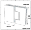 180 Degree Hinge for Frameless Shower Screen - Brushed Copper / Bronze