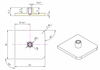 Wall Brackets for Frameless Shower Screen - Gun Metal