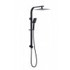 2 in 1 Square Shower Combo Matt Black  --- UNIVERSAL INLET