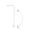 2 in 1 Round Shower Combo Matt Black  --- UNIVERSAL INLET