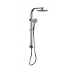 2 in 1 Round Shower Combo Gun Metal --- UNIVERSAL INLET