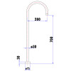 Yale Round Floor-Mounted Bath Spout Brushed Copper