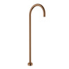 Yale Round Floor-Mounted Bath Spout Brushed Copper