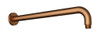 Round Curve Straight Wall Shower Arm- Brushed Bronze/Copper