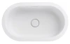 Bella Vista Doros Matt White Solid Surfurce Drop In or Undermount Basin with overflow 530x320x168mm