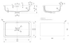 Bella Vista Thalios Pilos Solid Surfurce Drop In or Undermount Basin with overflow 530x360x168mm