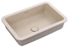 Bella Vista Thalios Latte Solid Surfurce Drop In or Undermount Basin with overflow 530x360x168mm