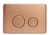R&T In wall Toilet Round Stainless Steel Round Push Plate Brushed Copper 