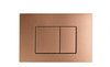 R&T In wall Toilet Square Push Plate Brushed Copper 