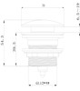 Bathtub 40mm Bath Pop-Up Waste  - GLOSS WHITE 