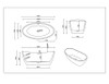 Valla Acrylic Free Standing Bathtub 1500 & 1700MM Matt White  ***WITH OVERFLOW