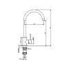 Amoza Progo Sink Mixer Brushed Stainless Steel