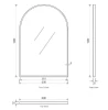OTTI Archie 900x600x20mm Matt White Metal Framed Tuffi Mirror