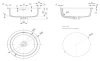 Bella Vista Kalos Rose Solid Surfurce Drop In or  Undermount Basin with overflow 400 x 400 x 155mm