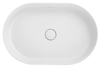 Bella Vista Idra Matte White Solid Surfurce Basin with overflow 580 x 380 x 120mm