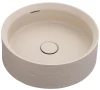 Bella Vista Thyra Latte Solid Surfurce Basin with overflow 380 x 380 x 125mm