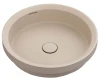 Bella Vista Calypsa Latte  Semi-Inset Basin with overflow 430 x 430 x 135mm