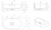 Bella Vista Elysia Zayt Wall Hung Basin with overflow 500 x 275 x 150mm