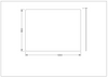 R20 Radius Corner Rectta Plain Pencil Edge Mirror
