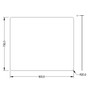 R20 Radius Corner Rectta Plain Pencil Edge Mirror