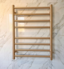 Brushed Copper / Bronze Heated Towel Rail & Ladder  - Round