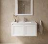 England Hampton White Shaker Wall Mount 750 mm Vanity  - Optional Ceramic Basin