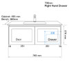 England Hampton White Shaker Wall Mount 750 mm Vanity  - Optional Stone Bench