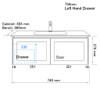 England Hampton White Shaker Wall Mount 750 mm Vanity  - Optional Stone Bench