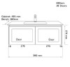 England Hampton White Shaker Wall Mount 600 mm Vanity  - Optional Stone Bench