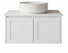 England Hampton White Shaker Wall Mount 900 mm Vanity  - Optional Stone Bench