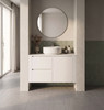 Wall to Wall Vanity 740 mm to 880 mm Evolution Tall - Satin White -  Optional Benchtop