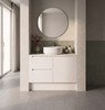 Wall to Wall Vanity 740 mm to 880 mm Evolution Tall - Satin White -  Optional Benchtop