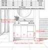 Wall to Wall Vanity 1320 mm to 1480 mm Evolution Tall - Satin White -  Optional Benchtop